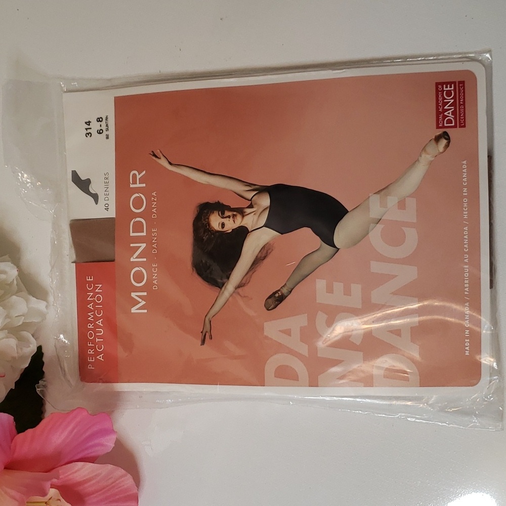 Mondor Performance Convertible Dance Tights girls size 6-8 New in Pkg